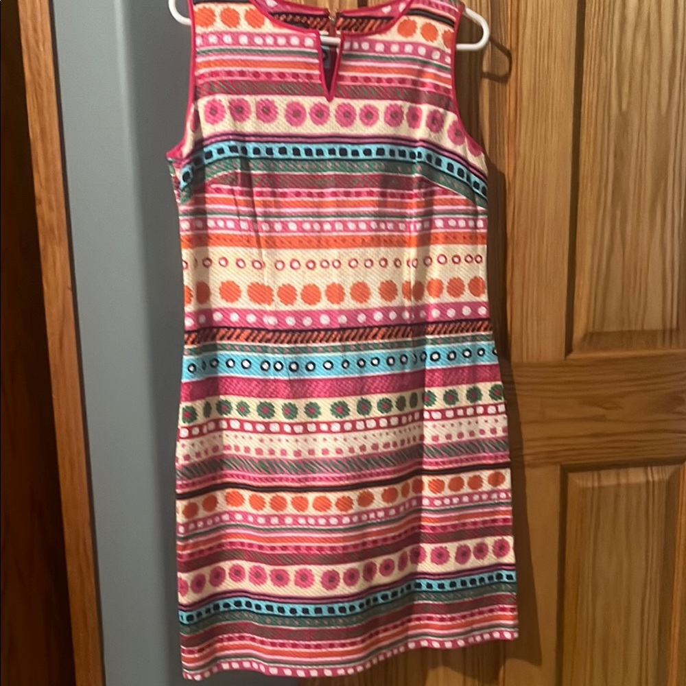 Colorful Striped Sleeveless Dress With POCKETS!